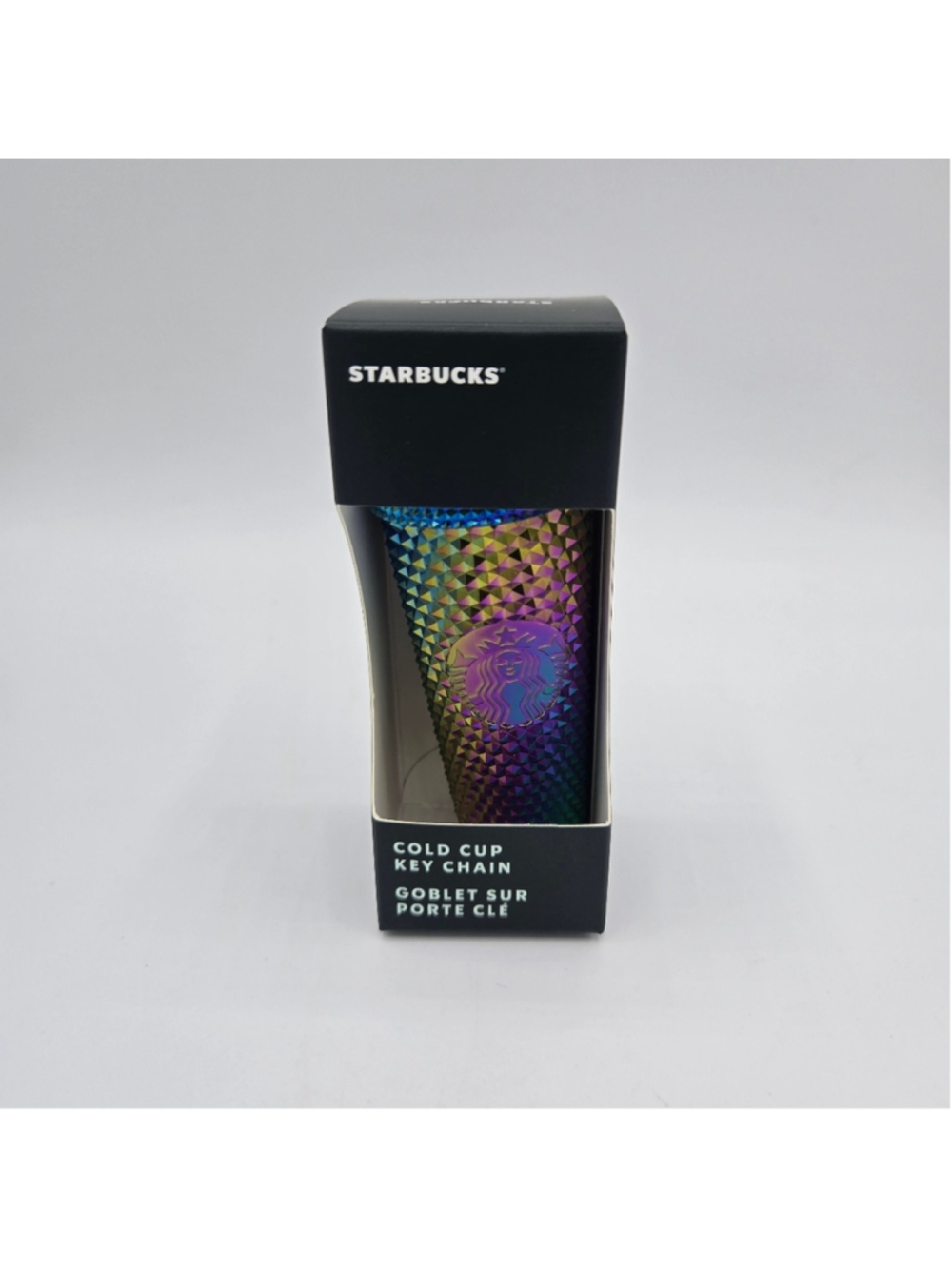 Starbucks Studded Oil Slick Tumbler Keychain Ornament NIB